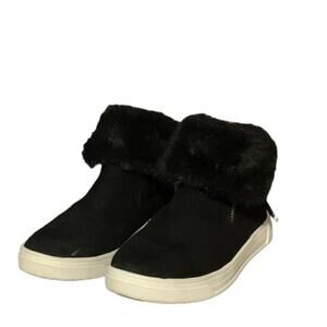 Steve Madden Sneaker Bootie / Ankle Boot Faux Fur Black‎ Size 5